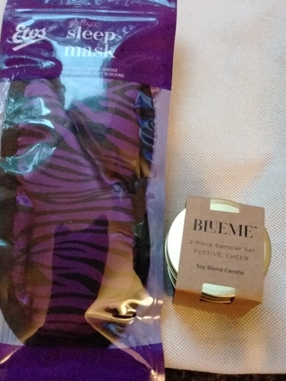 Etsy Purple Zebra Sleep Mask